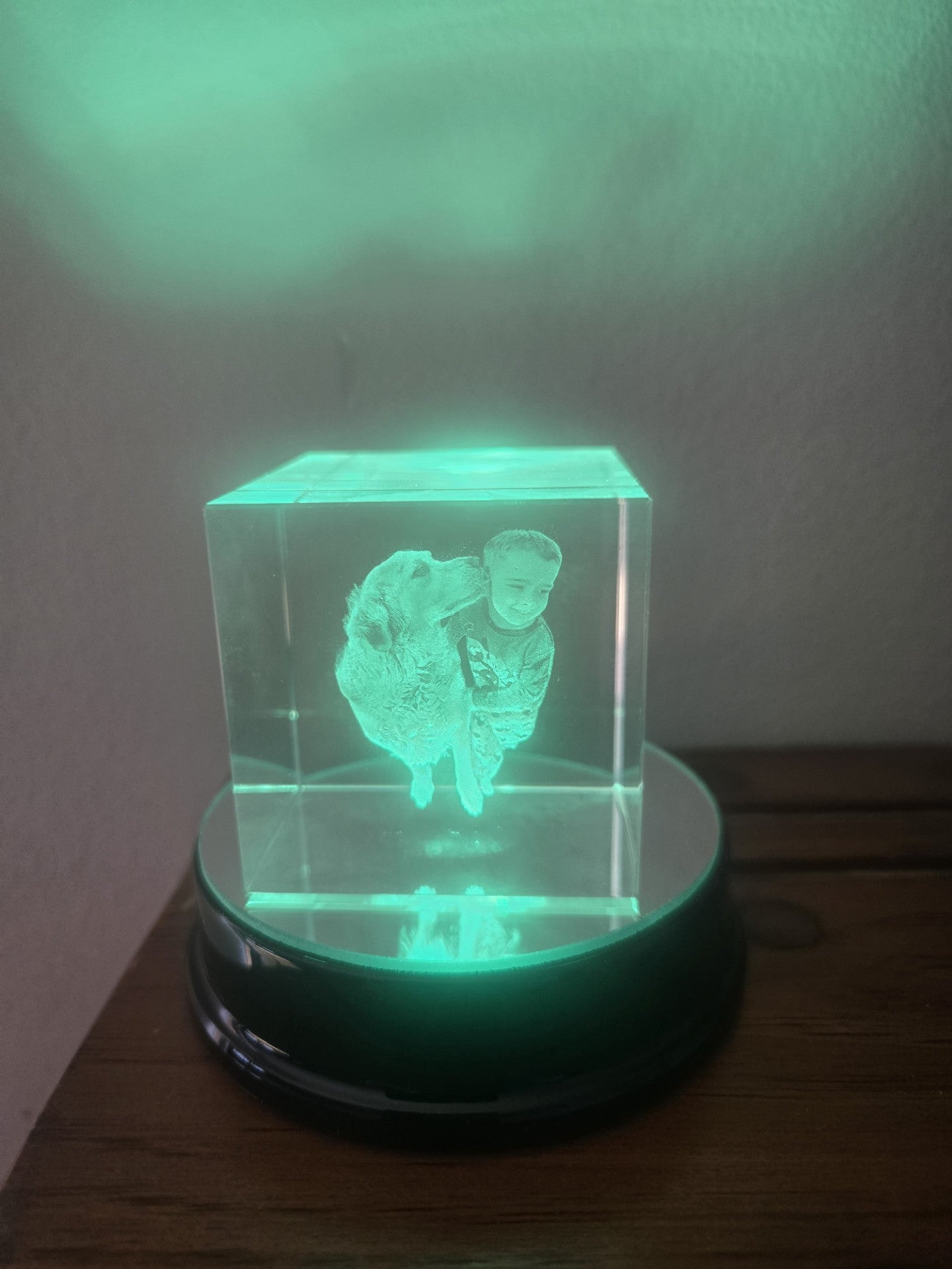 3D Crystal Cube - Custom Photo Engraving